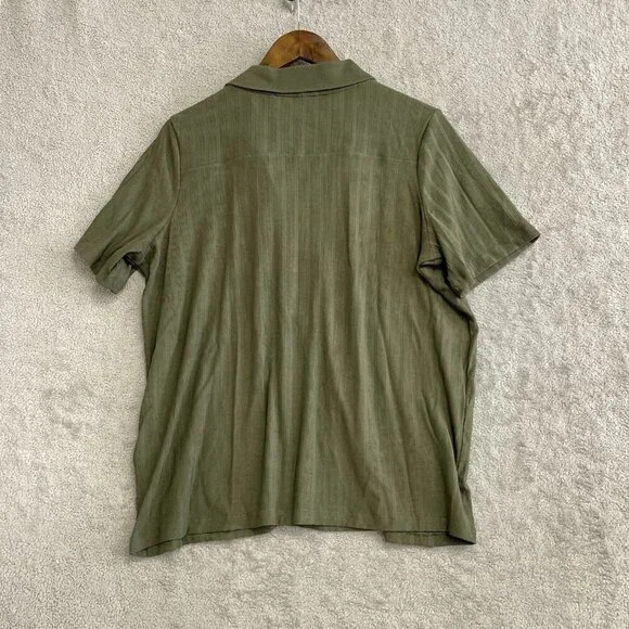 NEW Mondetta Women's XXL Ribbed Olive Green Polo Shirt TENCEL/Modal Blend - Picture 4 of 11